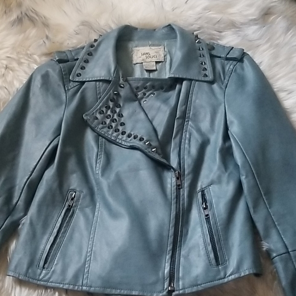 Blue Biker Jacket - Picture 5 of 13